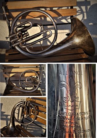 Alto Horn in F von J.R. Lafleur & Sons  imported by Boosey & Hawkes London Anfang 20. Jahrhunderts.